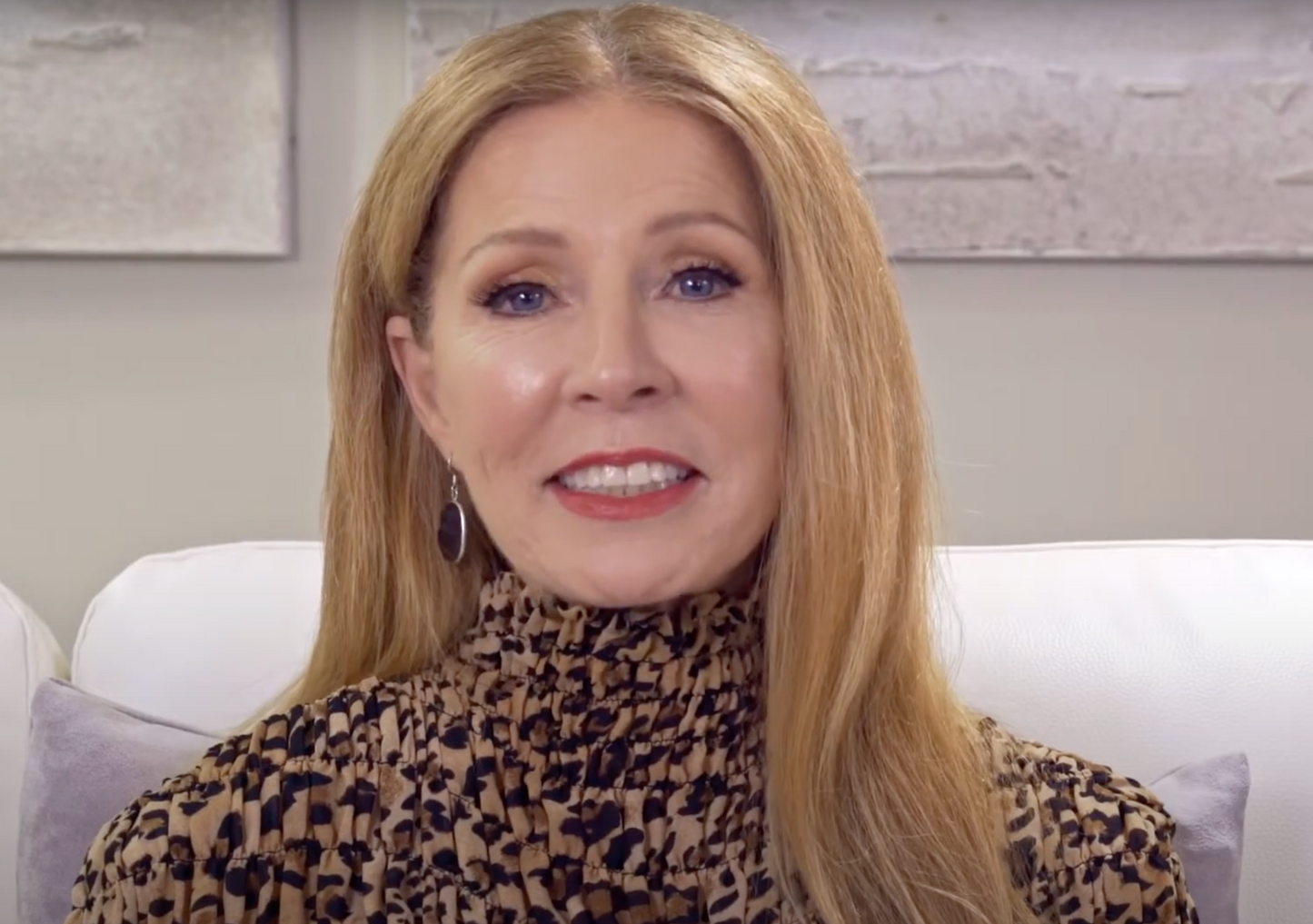 screenshot from a video of Lina in a leopard print shirt talking about key points from her book The Sugar Queen