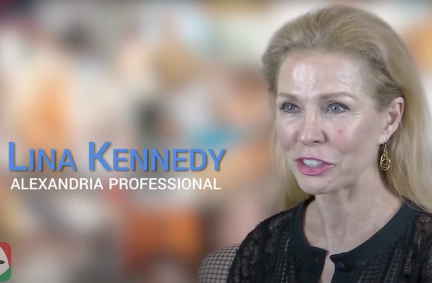 screenshot of Lina speaking from an older Dermascope Managazine video interview